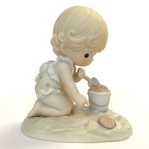 Precious Moments “His Little Treasure” Vintage Porcelain Bisque Figurine PM931